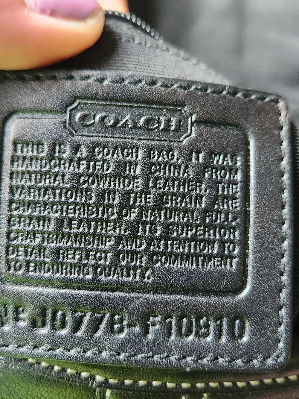 Coach smooth black